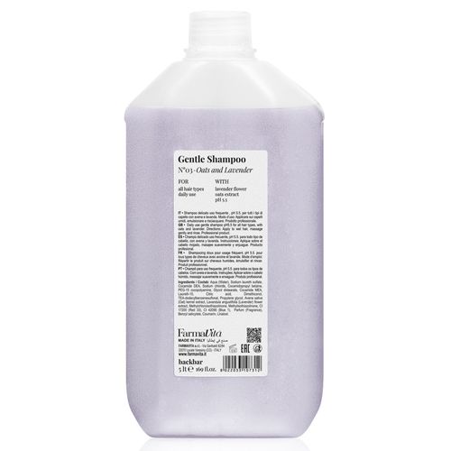 Back Bar Gentle Shampoo Oats And Lavender 5000ml