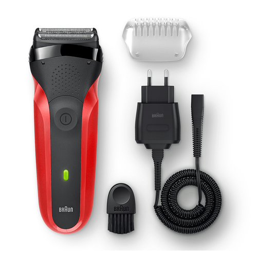Braun Shaver 300 Blk/Red Box Euro