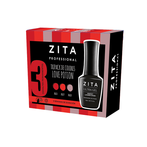 Pack 3 Esmalte Zita Permanente, Love Potion