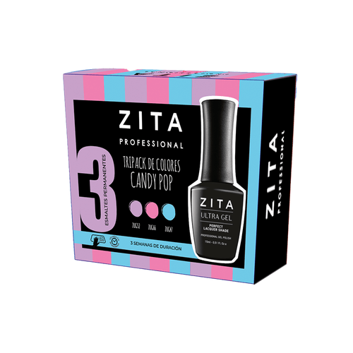 Pack 3 Esmalte Zita Permanente, Candy Pop