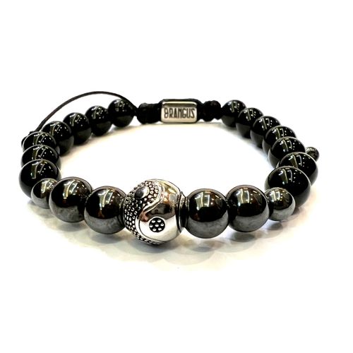 Pulsera Piedra y accesorio plata