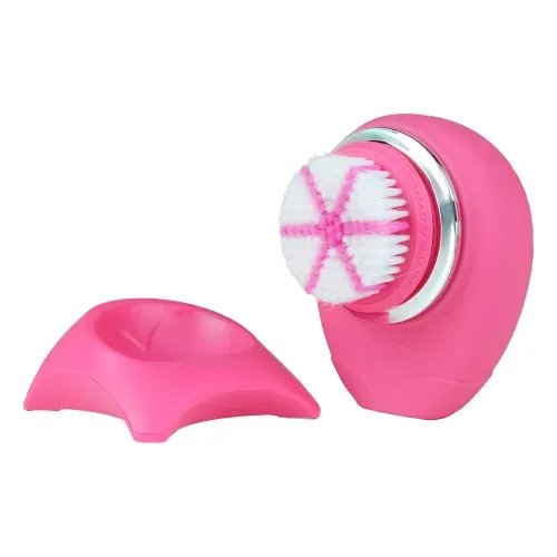 Cepillo Limpiador y Masajeador Facial Wet & Dry Rosado